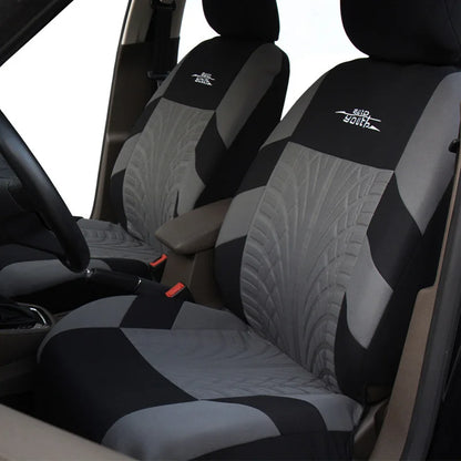 AUTOYOUTH 7PCS Universal Car Seat Cover Fashion Tire Indentation Car Seat Cover Fit for Cars Trucks & SUVs Automotive Interior
