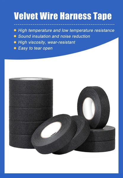 Automotive Wiring Harness Adhesive Tape Noise Reduction Heat Resistance Flame Retardant Electrical Protective Cloth Tape