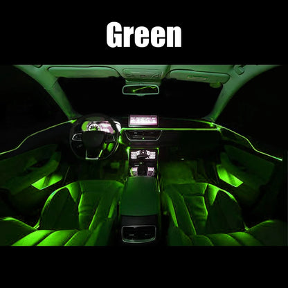 12V 6m LED Strips RGB Car Interior Light Ambient Lamp Decorative Fiber Optic 5 Lens Smart Control Caravan Automotive Accessories