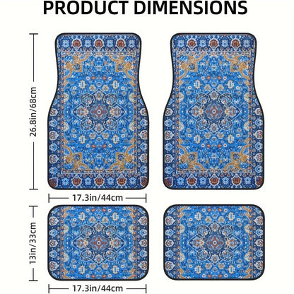 Car Floor Mats 4 Pieces Stylish Anti-Smudge Anti-Slip Easy To Clean Universal Suitable for All Vehicles
