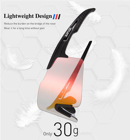 Kapvoe 2026 Photochromic Cycling Sunglasses Rimless Men Running Outdoor Sports Bike Glasses MTB Glasses Eyewear Bicycle Goggles