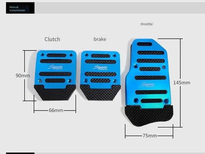 3 Pcs Manual Anti-Slip Car Pedals - Ergonomically Designed, Durable, Suitable For Throttle, Brake, Clutch Pedal  Car Accessories