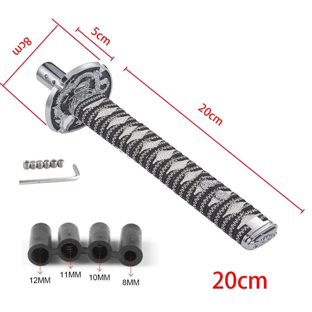 Universal Car Gear Shift Knob Katana Samurai Sword Shift Knob Aluminum Shifter Lever With Adapters Gear Shift Knob 10/15/26cm