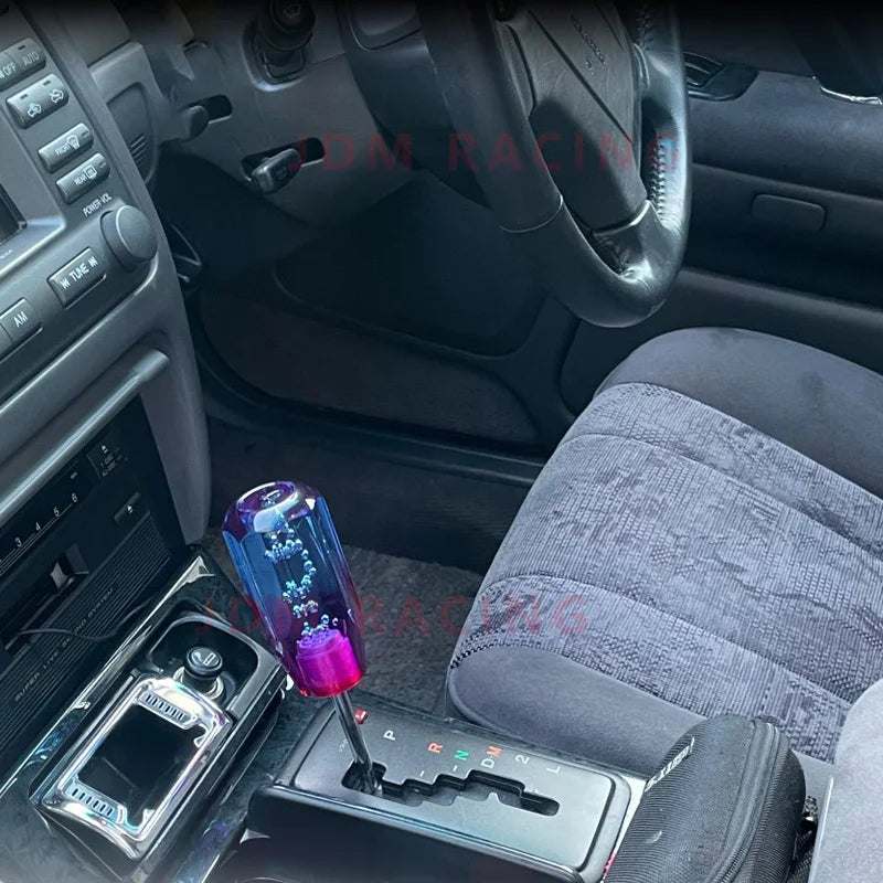 10/15/20cm Blue Purple Shift Knob Crystal Transparent Gear Shift Knob Car Modification Universal Manual Automatic Shift Knob