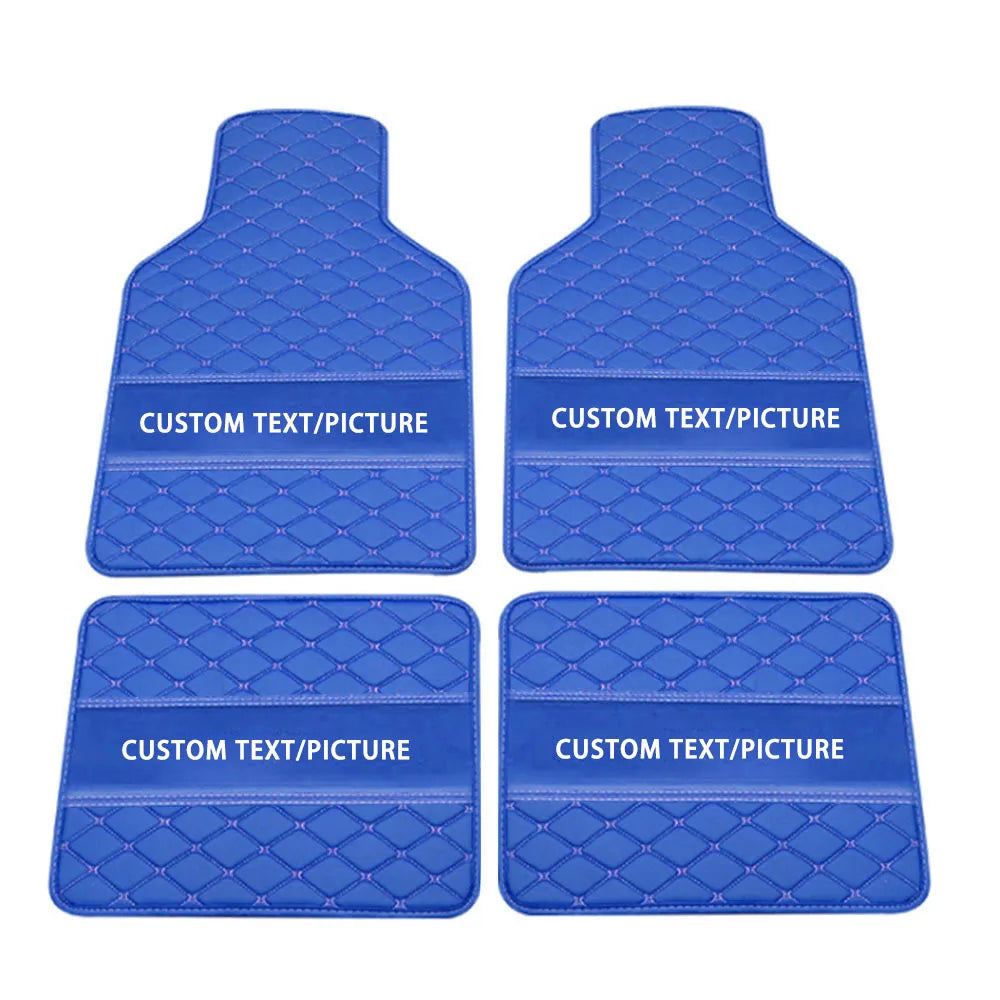 Universal Car Floor Mats Custom  Picture Leather Auto Carpet Anti-slip Interior Accessories Mats For All Car