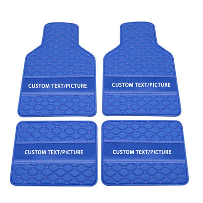 Universal Car Floor Mats Custom  Picture Leather Auto Carpet Anti-slip Interior Accessories Mats For All Car
