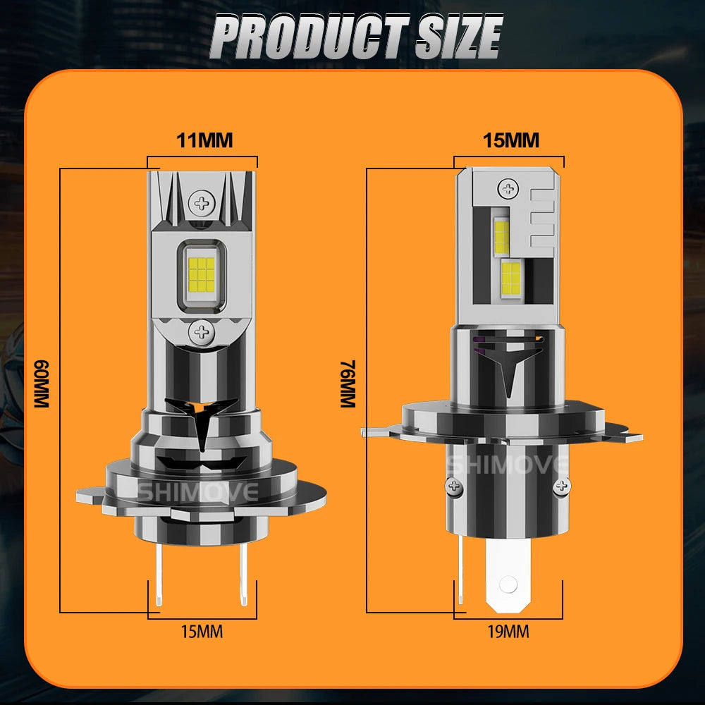 H7 H4 LED CANBUS Bulb 900000LM Ultra Powerful Led Light for Car Super Bright Wireless Automobile Motorcycle Diode Headlight Lamp
