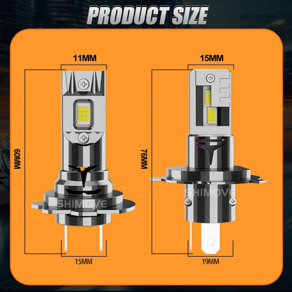 H7 H4 LED CANBUS Bulb 900000LM Ultra Powerful Led Light for Car Super Bright Wireless Automobile Motorcycle Diode Headlight Lamp