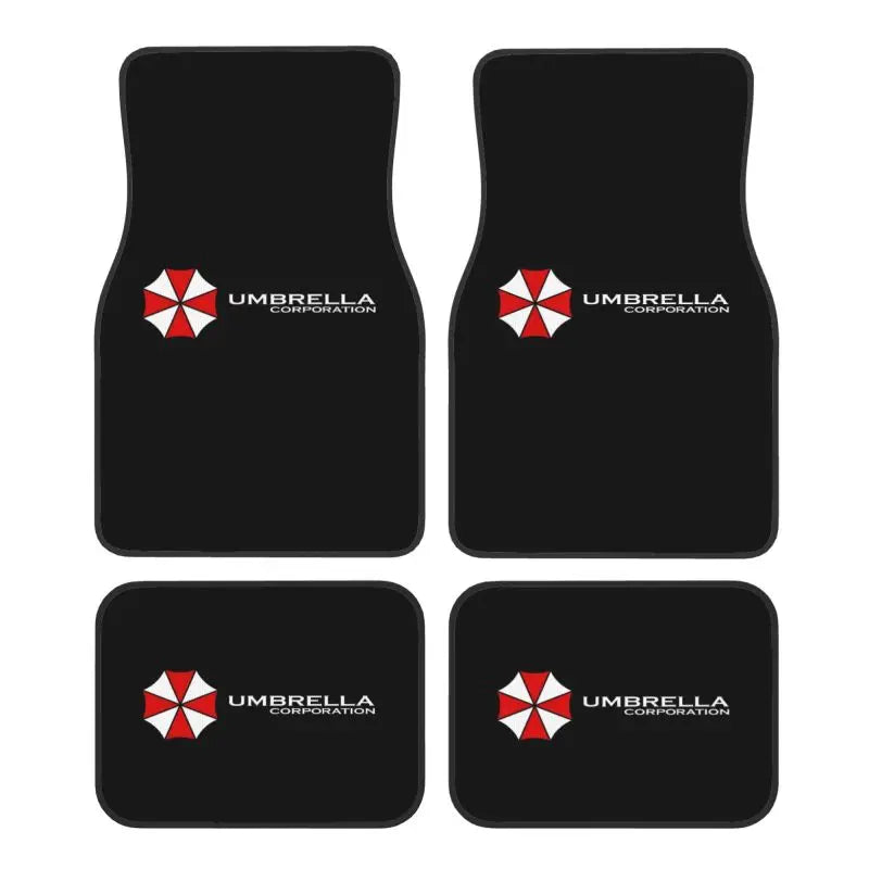 Umbrella Corporation Car Floor Mats of 4 Pieces Anti Slip Front and Rear Foot Mats Universal Car Interior Accessories Decoration