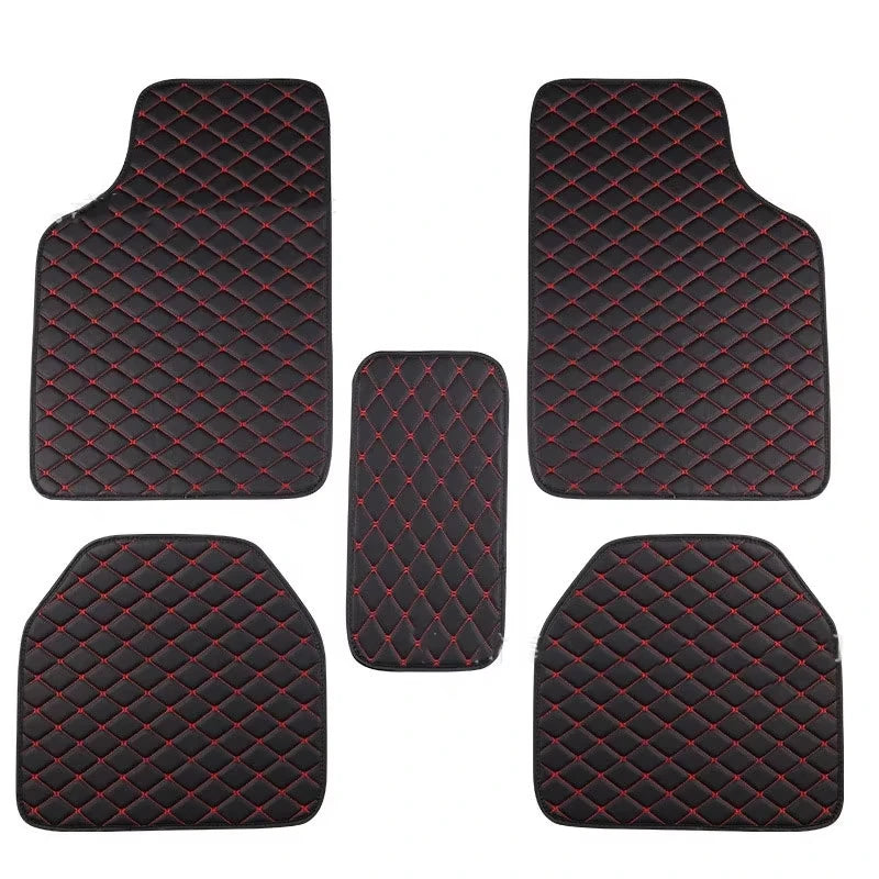 5 pcs Waterproof Leather Car Floor Mats Universal Auto Foot Pad Protector Automobile Interior Carpet Accessories Interior