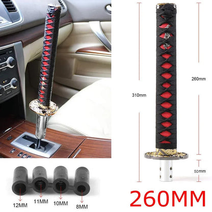 Universal Car Gear Shift Knob Katana Samurai Sword Shift Knob Aluminum Shifter Lever With Adapters Gear Shift Knob 10/15/26cm