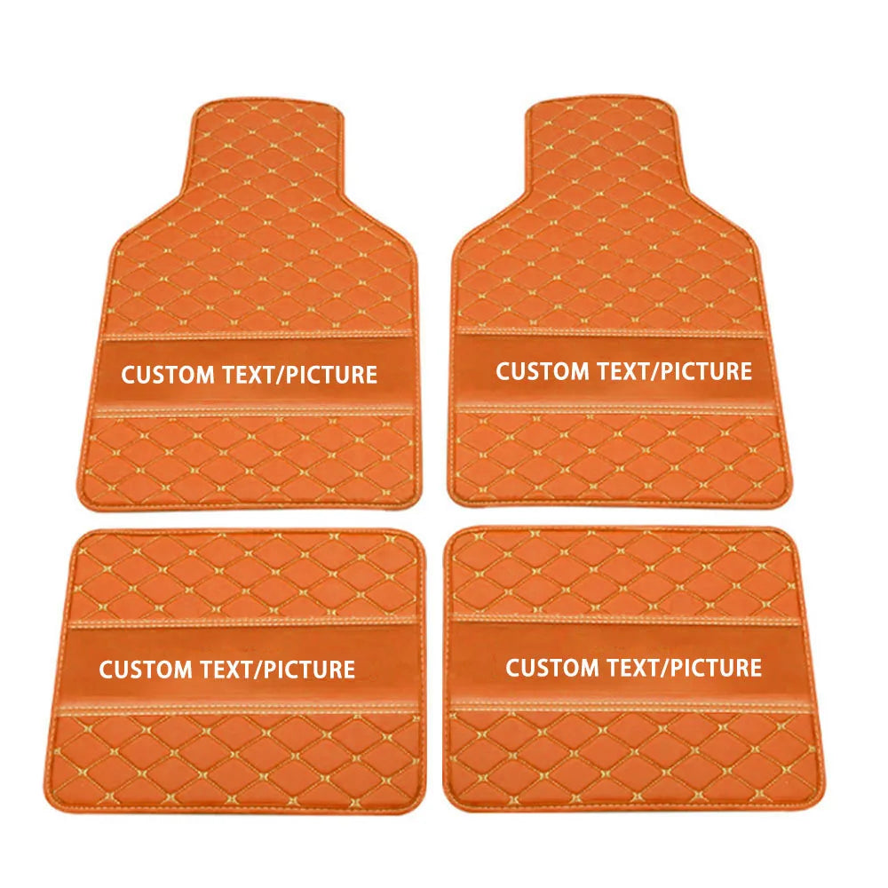 Universal Car Floor Mats Custom  Picture Leather Auto Carpet Anti-slip Interior Accessories Mats For All Car