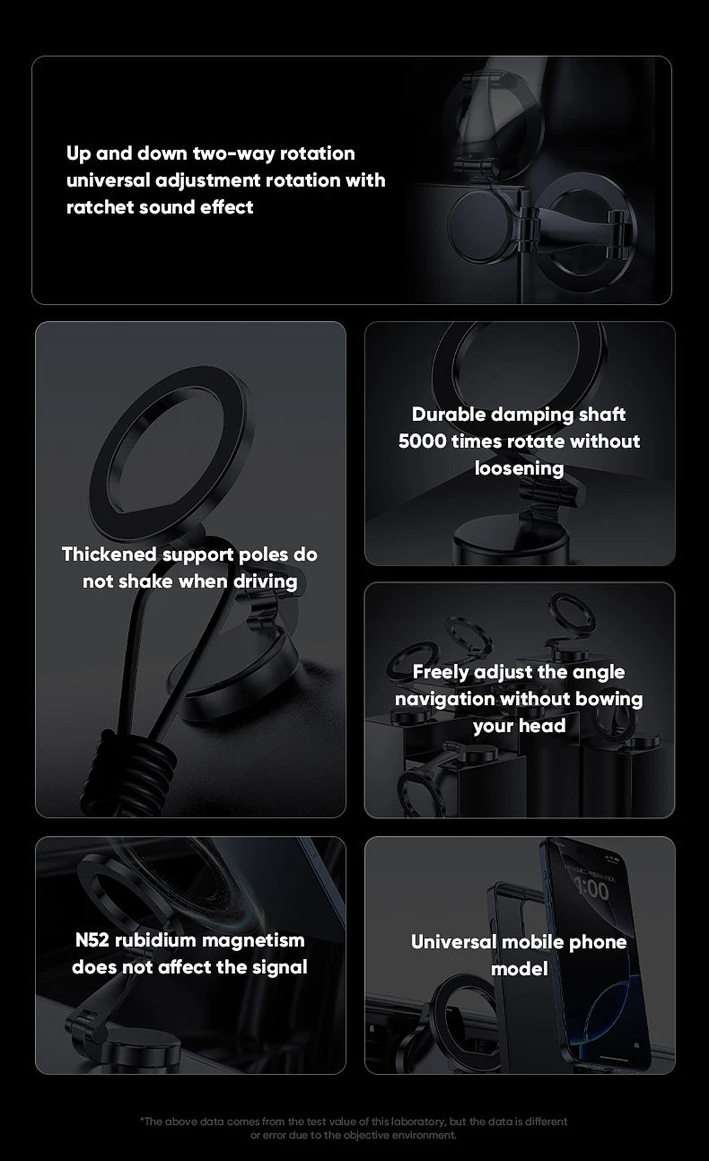 1080 Magsafe Car Phone Holder For Vehicles Mobile Support For The Car Cell Phone Holder in Car For iPhone 17 16 Pro Max Plus