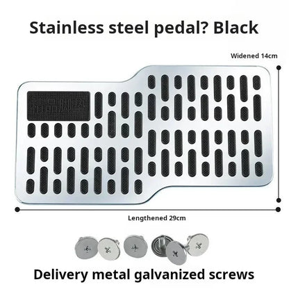 Stainless steel car wear-resistant pedals, thickened foot pedals, driver's cab metal foot pads for anti slip protection tool