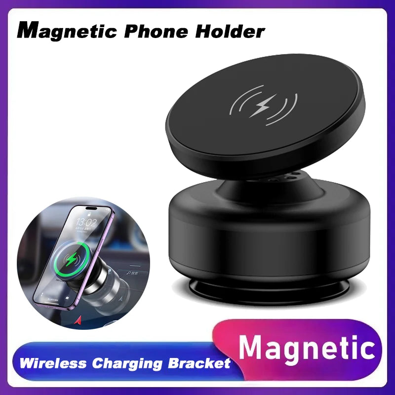 360 degree Rotation Magnetic Vacuum Car Phone Holder For Magsafe IPhone Suction Cup Navigation Stand Bracket Car Phone Holder