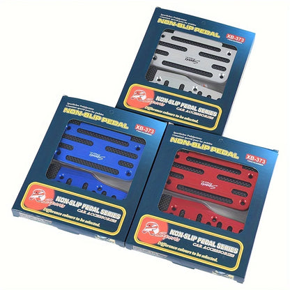 2pc Non-Slip Aluminum Alloy Car Pedal Pads, Automatic Transmission Brake & Gas Pedal Covers Auto SUV ATV Replacement Accessories