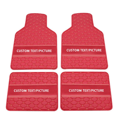 Universal Car Floor Mats Custom  Picture Leather Auto Carpet Anti-slip Interior Accessories Mats For All Car