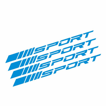 Fashion 4pc Car Stickers Wheels Rims Sport Racing DIY Stripes Decorative Stickers Emblem Car Styling Car SUV Truck Accessories