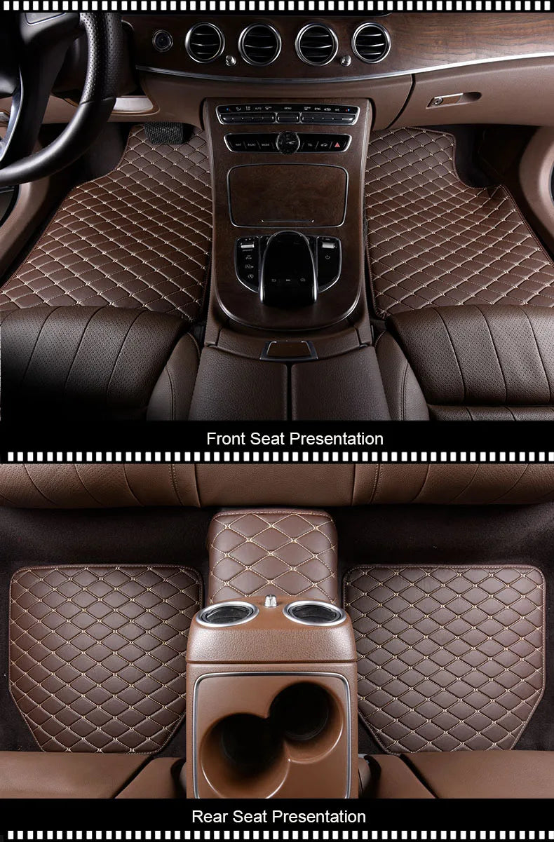 5 pcs Waterproof Leather Car Floor Mats Universal Auto Foot Pad Protector Automobile Interior Carpet Car Accessories Interior
