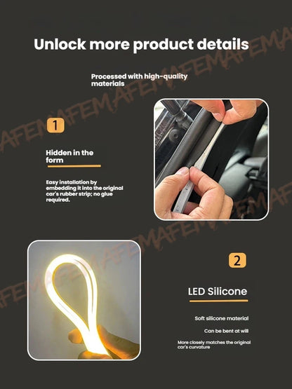 Car Trunk Ambient Light Strip Fit For Chery Jetour Traveller T2 2023 2024 2025 LED Car Interior Decorative Light Accessories