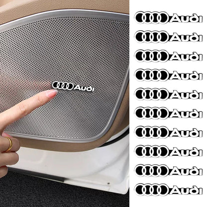 car audio decorate 3D Aluminum Badge Emblem Sticker For Audi Sline A4 A3 A5 A6 A1 A7 A8 Q2 Q3 Q5 Q7 Q8 TT Accessorie Car Styling