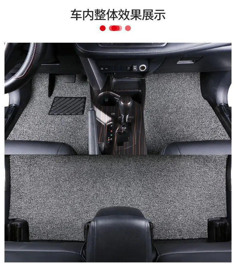 Car Floor Mats Car Foot Pads Universal Silk Loop Self-Cutting Single Main and Passenger Car Floor Mats Waterproof