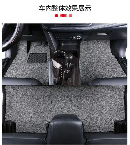 Car Floor Mats Car Foot Pads Universal Silk Loop Self-Cutting Single Main and Passenger Car Floor Mats Waterproof