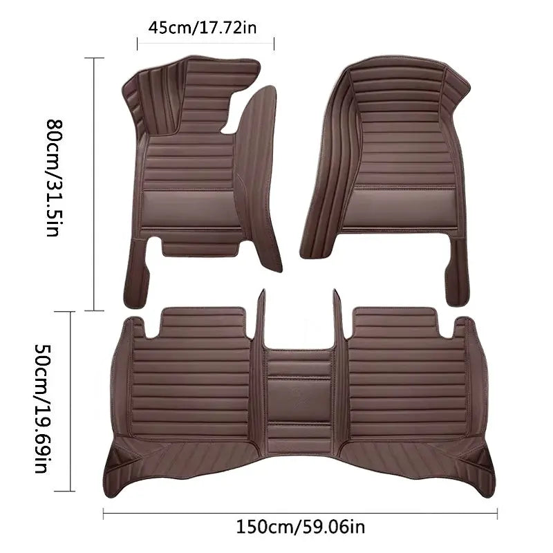 Car Floor Mats Suitable for New Beetle 2004~2009 Anti slip and wear-resistant PU leather car interior mat
