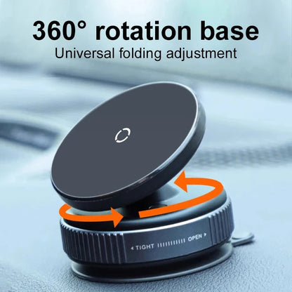 Vacuum Magnetic Car Phone Holder 360 ° Adjustable Suction Cup Holder Magnetic Car Phone Holder Pocket Sized Foldable Car Holder