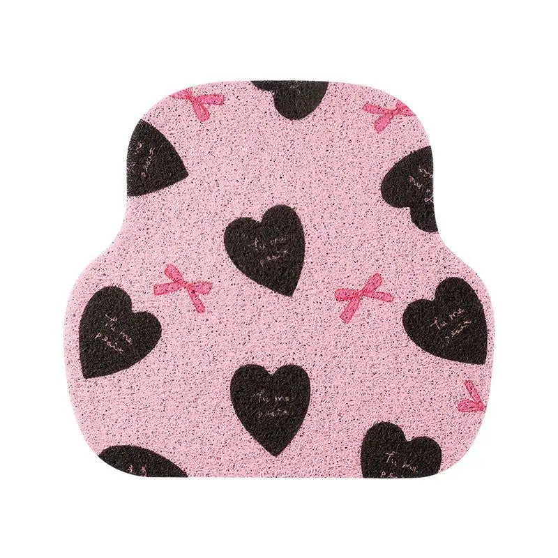 Universal Car Floor Mats Cute Women Driver Side Auto Foot Pad Non Slip Durable Carpet