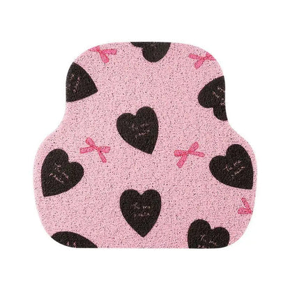 Universal Car Floor Mats Cute Women Driver Side Auto Foot Pad Non Slip Durable Carpet