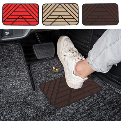 Car Main Driver Heel Pad Auto Brake Foot Pedal Floor Mat Anti-slip Wear-resistant PVC Footrest Plate Heel Pad For Car Driving