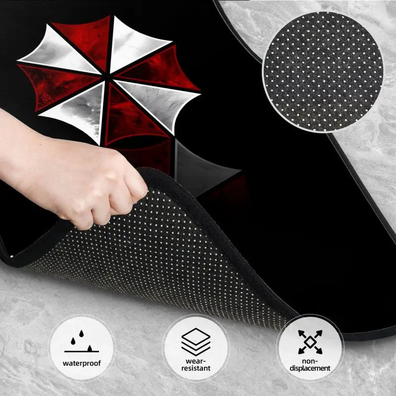 Umbrella Corporation Car Floor Mats of 4 Pieces Anti Slip Front and Rear Foot Mats Universal Car Interior Accessories Decoration