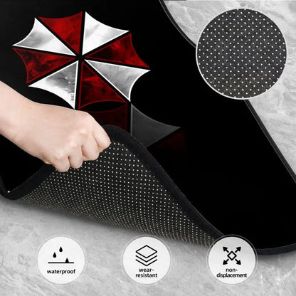 Umbrella Corporation Car Floor Mats of 4 Pieces Anti Slip Front and Rear Foot Mats Universal Car Interior Accessories Decoration