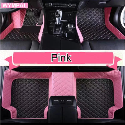 Custom Automotive Car Floor Mats For Mercedes W124 1985 1986 1987 1988 1989 Auto Luxury Leather Men Women Car Mats Full Coverage