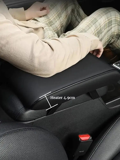 PU Leathe Center Console Heightening Comfort Armrest Pad Cover Universal Armrest Cushion Fit for Most Cars（31cm*20cm*4.5cm）