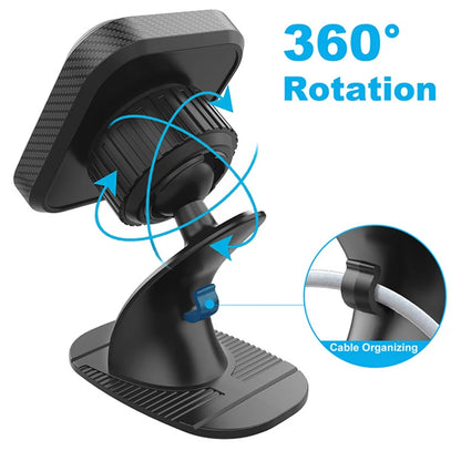 Magnetic Phone Car Mount, YWOR  360° Dashboard Magnetic Car Phone Holder, Universal Car Phone Holder Magnet
