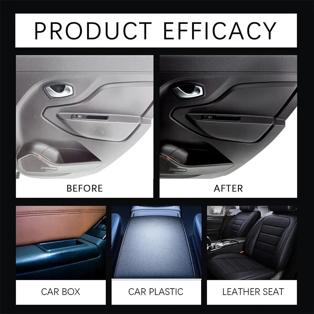 100ml Car Interior Polishing Cleaner Spray, Dashboard & Leather Restorer, UV Protection  Conditioner for Plastic, Vinyl & Rubber