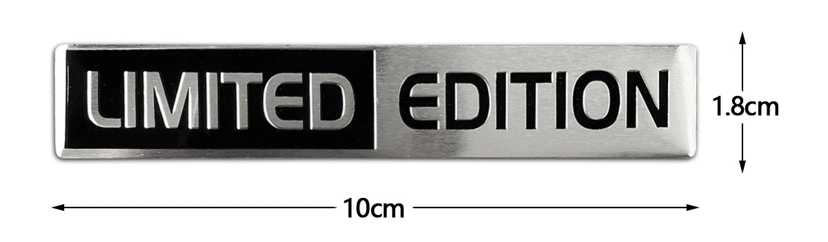 1 Pair 3D Aluminum Car Stickers Emblem Limited Edition Styling Badge Decals Auto Door Bumper Trunk Body Side Decor Accessories