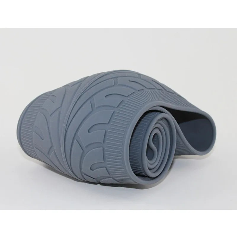 Soft Silicone Steering Wheel Cover Wear-resistant Tire Pattern Car Accessories Auto Protective Decoration Steering Wheel Cover