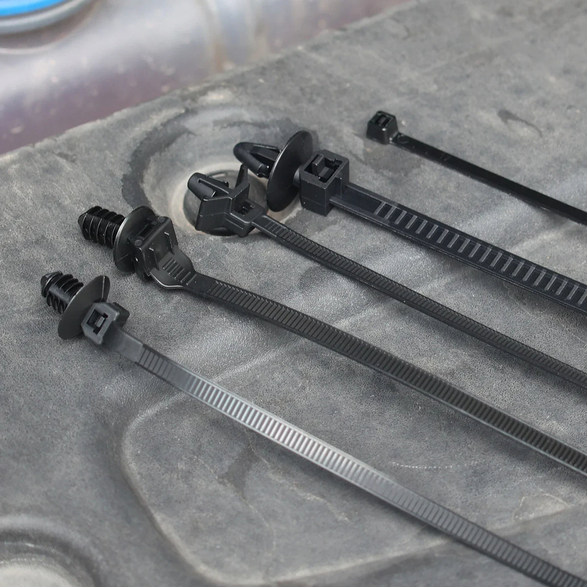 Nylon Push Clip Zip Tie Fastener Universal Car Bumper Fender Retainer Self Locking Nylon Strap Body Trim Repair Accessories