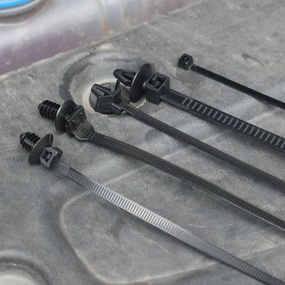 Nylon Push Clip Zip Tie Fastener Universal Car Bumper Fender Retainer Self Locking Nylon Strap Body Trim Repair Accessories