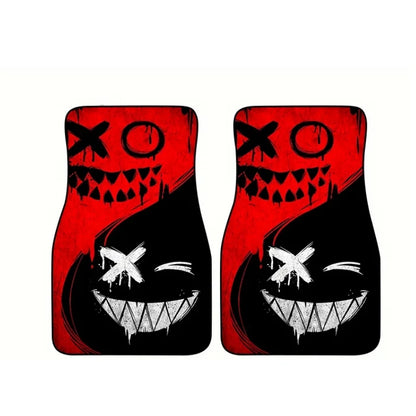 4pcs Car Floor Mats, Polyester Fiber All-season Universal Floor Mats with Anti-slip Base, Easy To Clean Car Interior Accessories