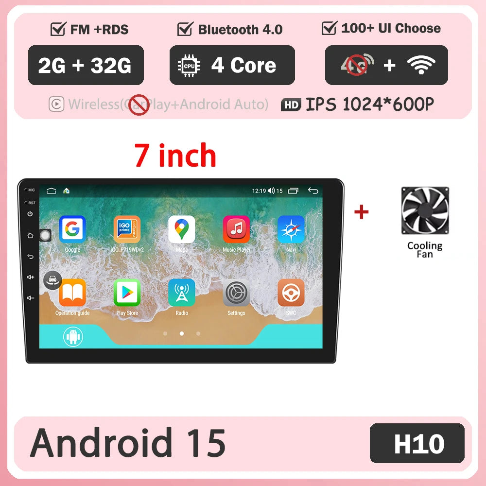 Android 7 "9" 10 "universal 2K Dvd Stereo Car Radio Carplay Auto Bluetooth 4g For Volkswagen Nissan Hyundai Toyota Honda