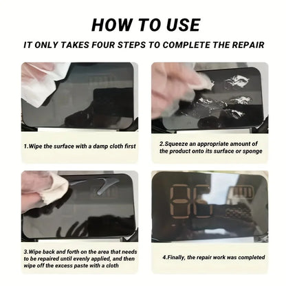 Car Scratch Repair Wax, Dashboard Screen Scratch Repair Agent |   Suitable for Various Scratch Repairs on Central Consoles, Helmets, Glass, Acrylic, and Glasses.
