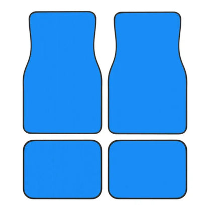 Black Solid Color Car Floor Mats Universal Non-Slip Carpets Rugs Front & Rear Car Foot Mats Set of 4 Pieces Auto Accessories
