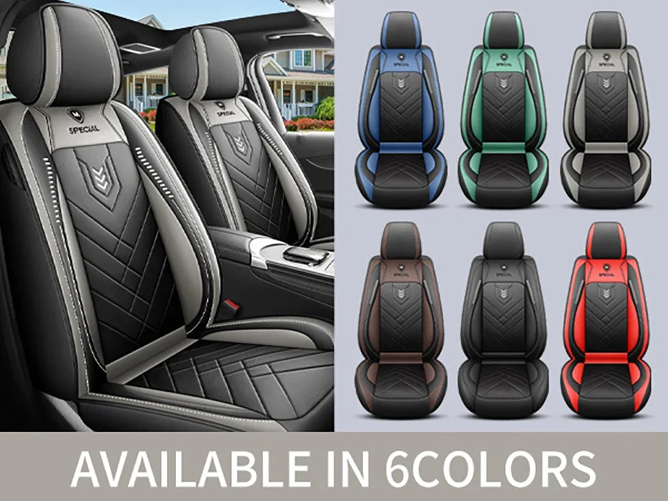 New Upgraded Car Seat Cushion, New Fully Enclosed Car Seat Cover, All Season Universal Small Car Seat Cover, Leather Seat Cover