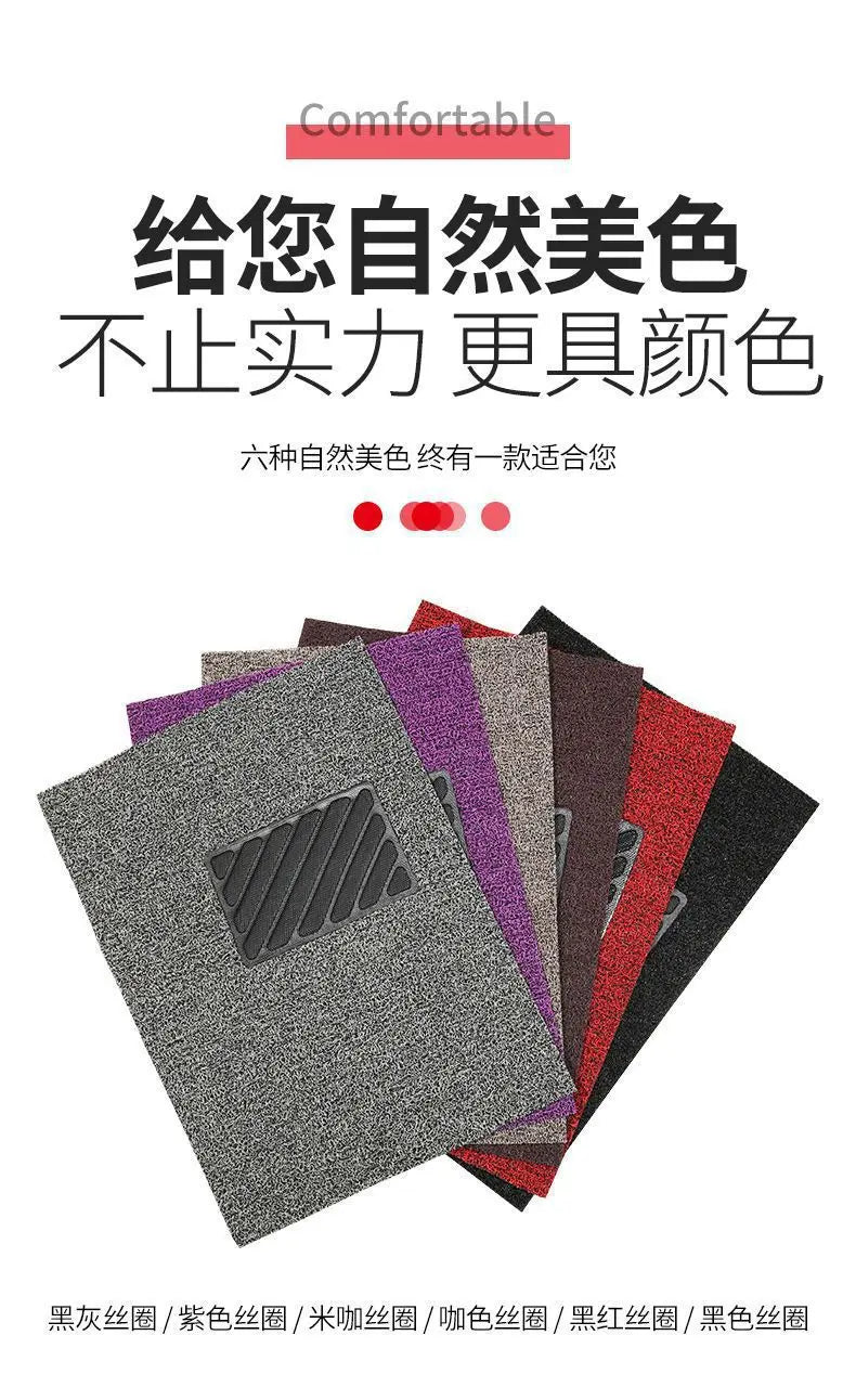 Car Floor Mats Car Foot Pads Universal Silk Loop Self-Cutting Single Main and Passenger Car Floor Mats Waterproof