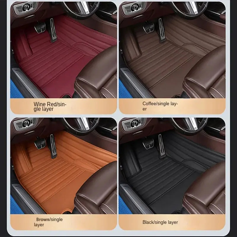Car Floor Mats Suitable for New Beetle 2004~2009 Anti slip and wear-resistant PU leather car interior mat