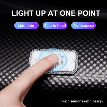 LED Touch Light Mini Wireless Car Interior Lighting Auto Roof Ceiling Reading Lamp for Trunk Storage Box USB Charging